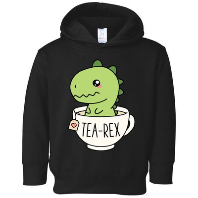 TeaRex Cute TRex Dinosaur Kawaii Funny Dino Pun Toddler Hoodie