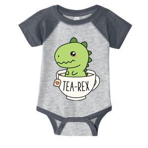 TeaRex Cute TRex Dinosaur Kawaii Funny Dino Pun Infant Baby Jersey Bodysuit