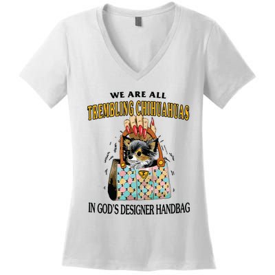 Trembling Chihuahua Women's V-Neck T-Shirt