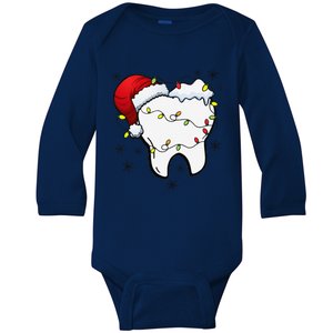 Teeth Christmas Tooth Dentist Dental Assistant Dentistry Baby Long Sleeve Bodysuit