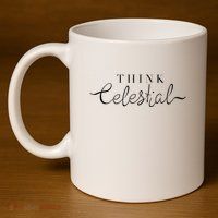 Think Celestial 11oz C Handle Ceramic Mug