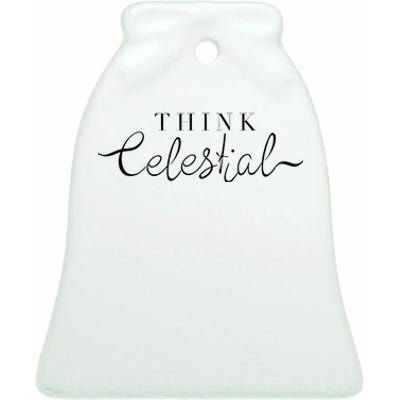 Think Celestial Ceramic Bell Ornament