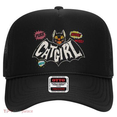 The Catgirl High Crown Mesh Back Trucker Hat