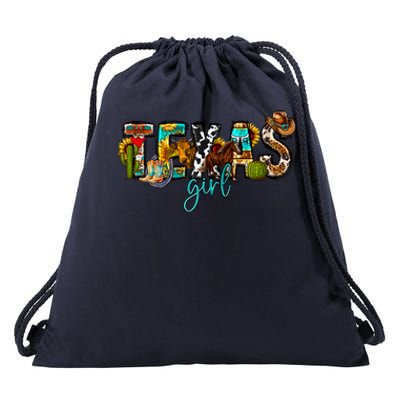 Texas Cowgirl Drawstring Bag