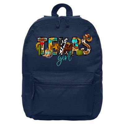 Texas Cowgirl 16 in Basic Backpack