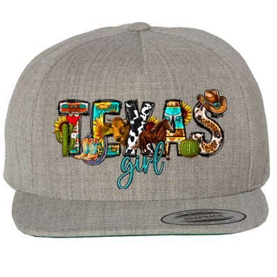 Texas Cowgirl Wool Snapback Cap