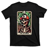 Tarot Card The Stoner Weed Lover Skeleton Cannabis 420 T-Shirt