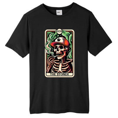 Tarot Card The Stoner Weed Lover Skeleton Cannabis 420 Tall Fusion ChromaSoft Performance T-Shirt