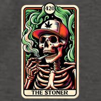 Tarot Card The Stoner Weed Lover Skeleton Cannabis 420 Vector Backpack