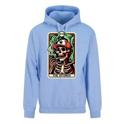 Tarot Card The Stoner Weed Lover Skeleton Cannabis 420 Unisex Surf Hoodie