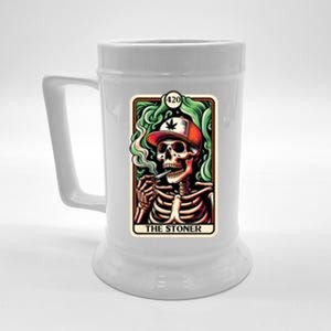 Tarot Card The Stoner Weed Lover Skeleton Cannabis 420 Beer Stein