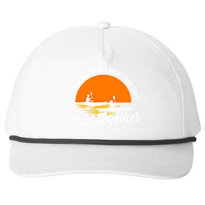 The Couple That Kayak Together Stays Together Kayaking Gift Meaningful Gift Snapback Five-Panel Rope Hat