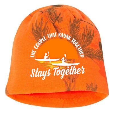 The Couple That Kayak Together Stays Together Kayaking Gift Meaningful Gift Kati - Camo Knit Beanie