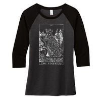 Tarot Card The Empress Women's Tri-Blend 3/4-Sleeve Raglan Shirt