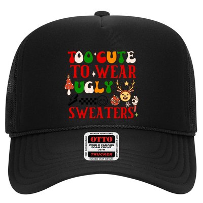 Too Cute To Wear Ugly Christmas Sweaters Trucker Hat