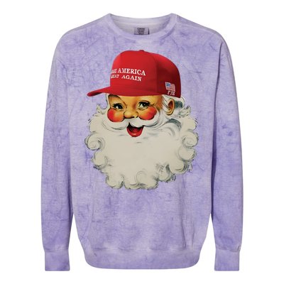 Trump Christmas Trump Maga Santa Colorblast Crewneck Sweatshirt