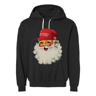 Trump Christmas Trump Maga Santa Garment-Dyed Fleece Hoodie