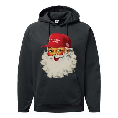 Trump Christmas Trump Maga Santa Performance Fleece Hoodie