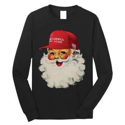 Trump Christmas Trump Maga Santa Long Sleeve Shirt