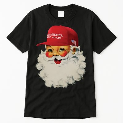 Trump Christmas Trump Maga Santa Tall T-Shirt