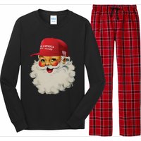 Trump Christmas Trump Maga Santa Long Sleeve Pajama Set