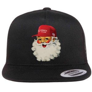 Trump Christmas Trump Maga Santa Flat Bill Trucker Hat