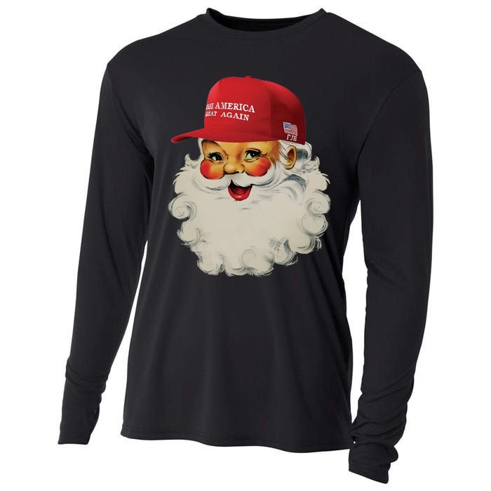 Trump Christmas Trump Maga Santa Cooling Performance Long Sleeve Crew