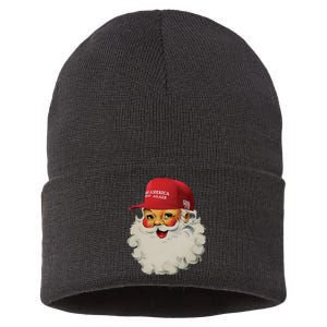 Trump Christmas Trump Maga Santa Sustainable Knit Beanie