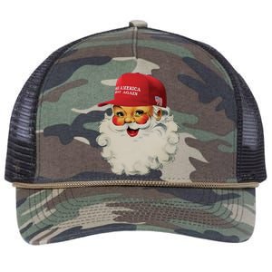 Trump Christmas Trump Maga Santa Retro Rope Trucker Hat Cap