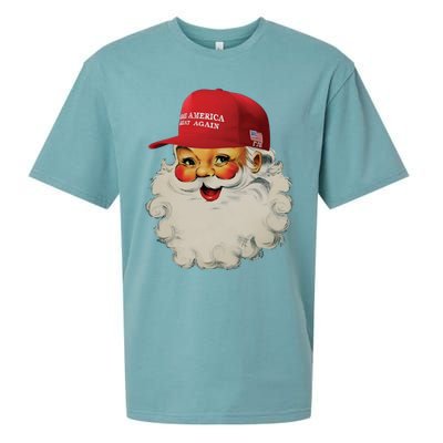 Trump Christmas Trump Maga Santa Sueded Cloud Jersey T-Shirt