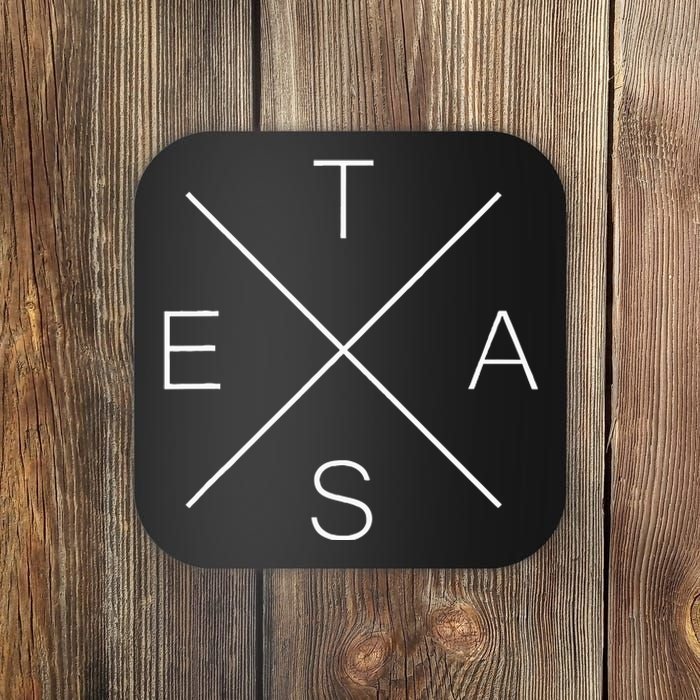 Texas Cool Texas State X Text Trendy Coaster