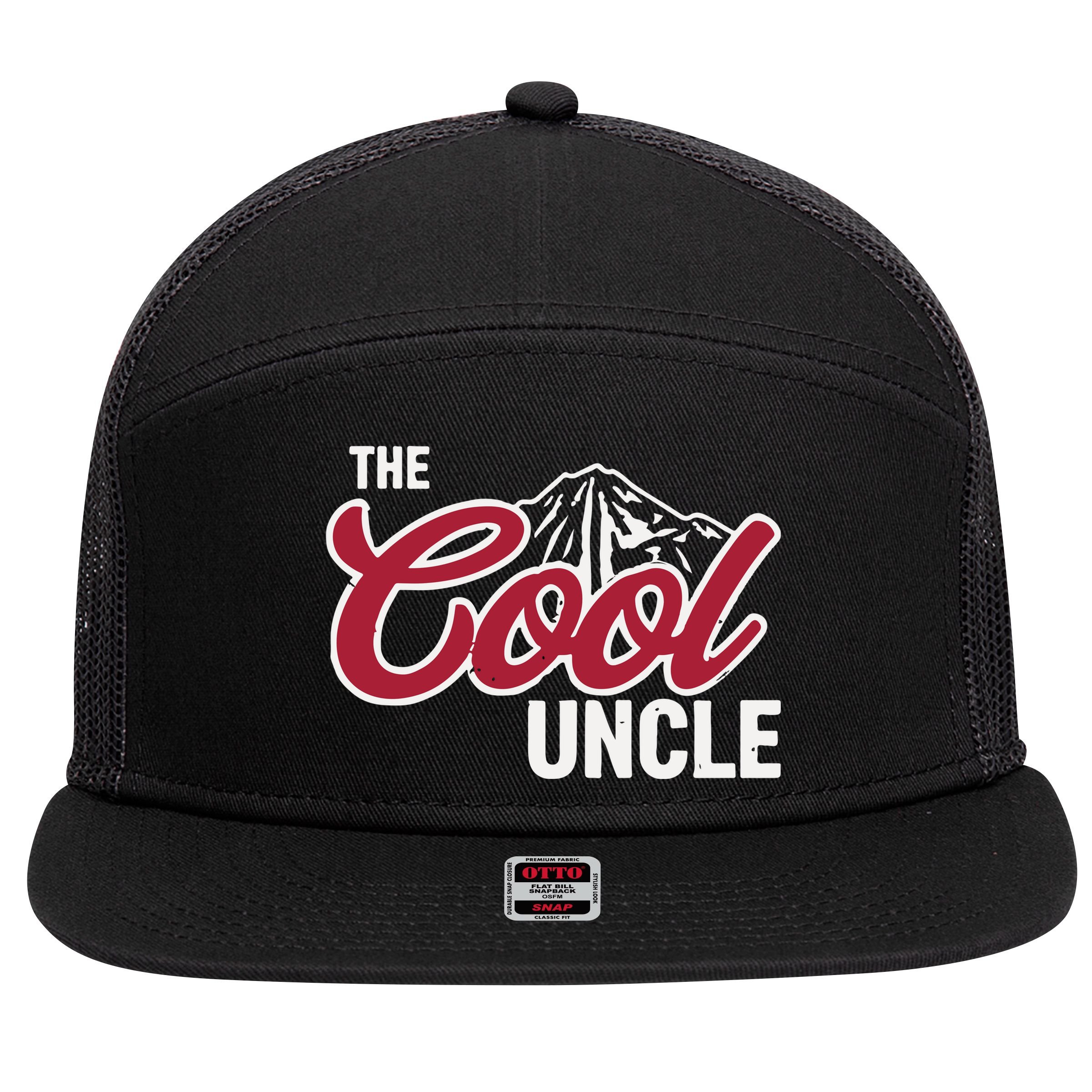 The Cool Uncle 7 Panel Mesh Trucker Snapback Hat