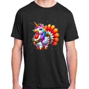 Thanksgiving Cute Unicorn Turkey For Girls Kids Adult ChromaSoft Performance T-Shirt