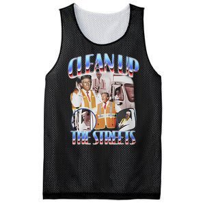 Trump Clean Up The Streets Election Garbageman Garbage 2024 Mesh Reversible Basketball Jersey Tank