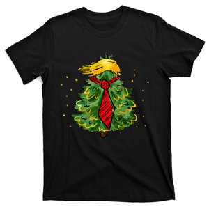 Trump Christmas Usa Funny Trump Hair Tree T-Shirt