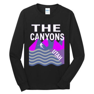 The Canyons Utah Usa Ski Resort Snowboarding Skiing Tall Long Sleeve T-Shirt