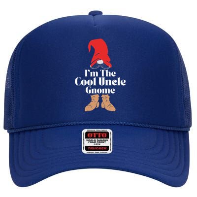 The Cool Uncle Gnome Matching Family Group Christmas   High Crown Mesh Back Trucker Hat