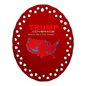 Trump Coverage Usa Presidential Election Results Map Ceramic Oval Ornament