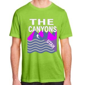 The Canyons Utah Usa Ski Resort Snowboarding Skiing Funny Gift Adult ChromaSoft Performance T-Shirt