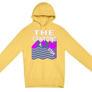 The Canyons Utah Usa Ski Resort Snowboarding Skiing Funny Gift Premium Pullover Hoodie