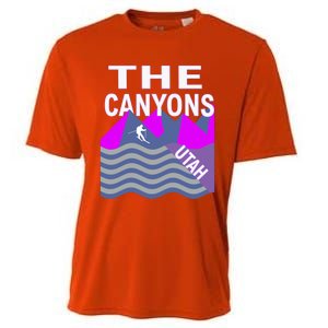 The Canyons Utah Usa Ski Resort Snowboarding Skiing Funny Gift Cooling Performance Crew T-Shirt