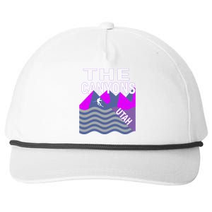 The Canyons Utah Usa Ski Resort Snowboarding Skiing Funny Gift Snapback Five-Panel Rope Hat