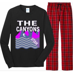 The Canyons Utah Usa Ski Resort Snowboarding Skiing Funny Gift Long Sleeve Pajama Set