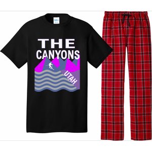 The Canyons Utah Usa Ski Resort Snowboarding Skiing Funny Gift Pajama Set