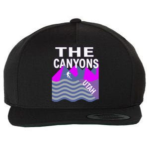 The Canyons Utah Usa Ski Resort Snowboarding Skiing Funny Gift Wool Snapback Cap