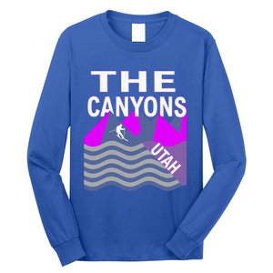 The Canyons Utah Usa Ski Resort Snowboarding Skiing Funny Gift Long Sleeve Shirt