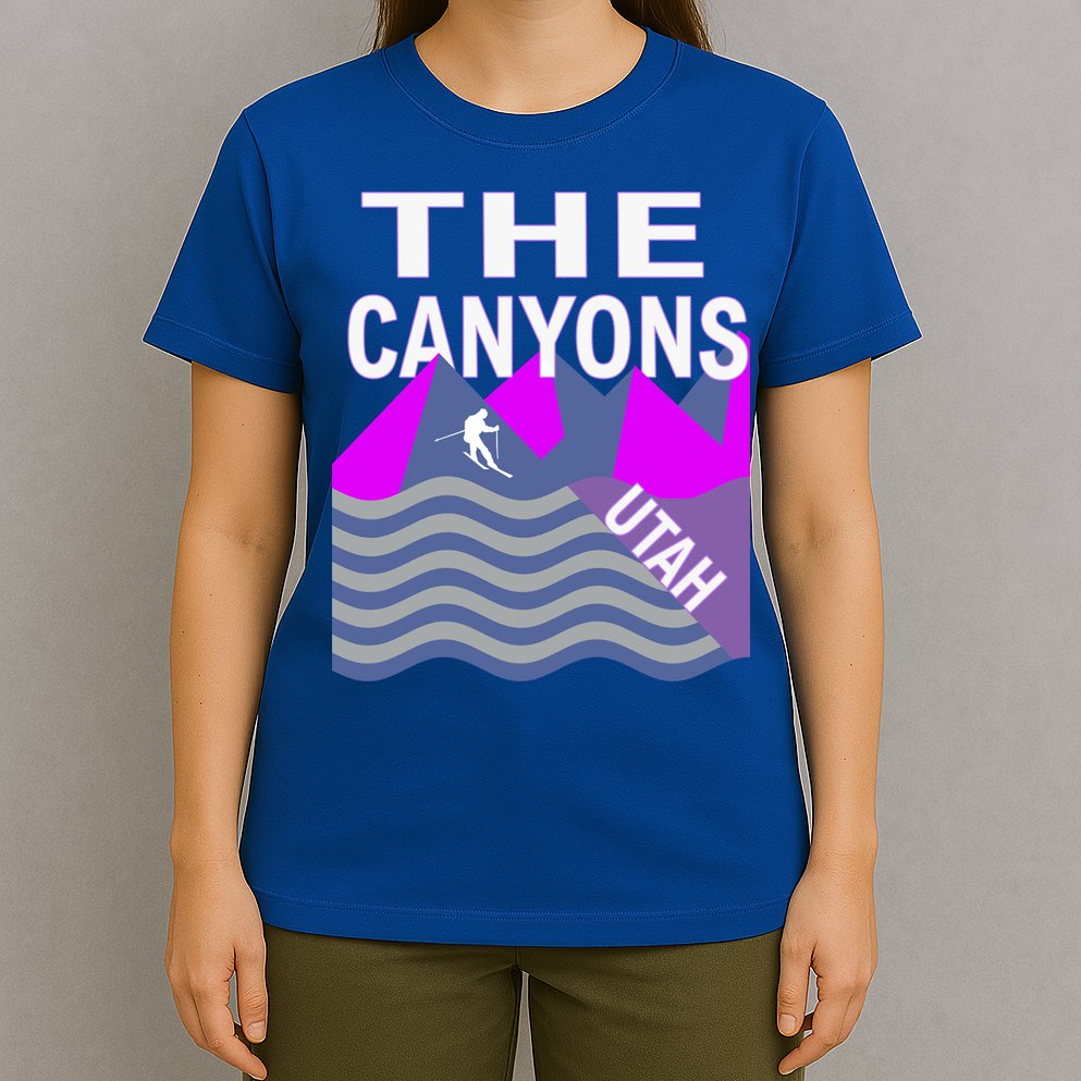 The Canyons Utah Usa Ski Resort Snowboarding Skiing Funny Gift T-Shirt