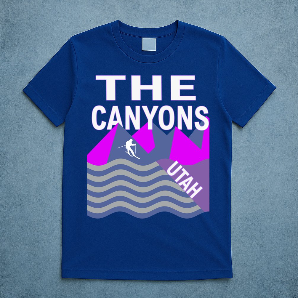 The Canyons Utah Usa Ski Resort Snowboarding Skiing Funny Gift T-Shirt