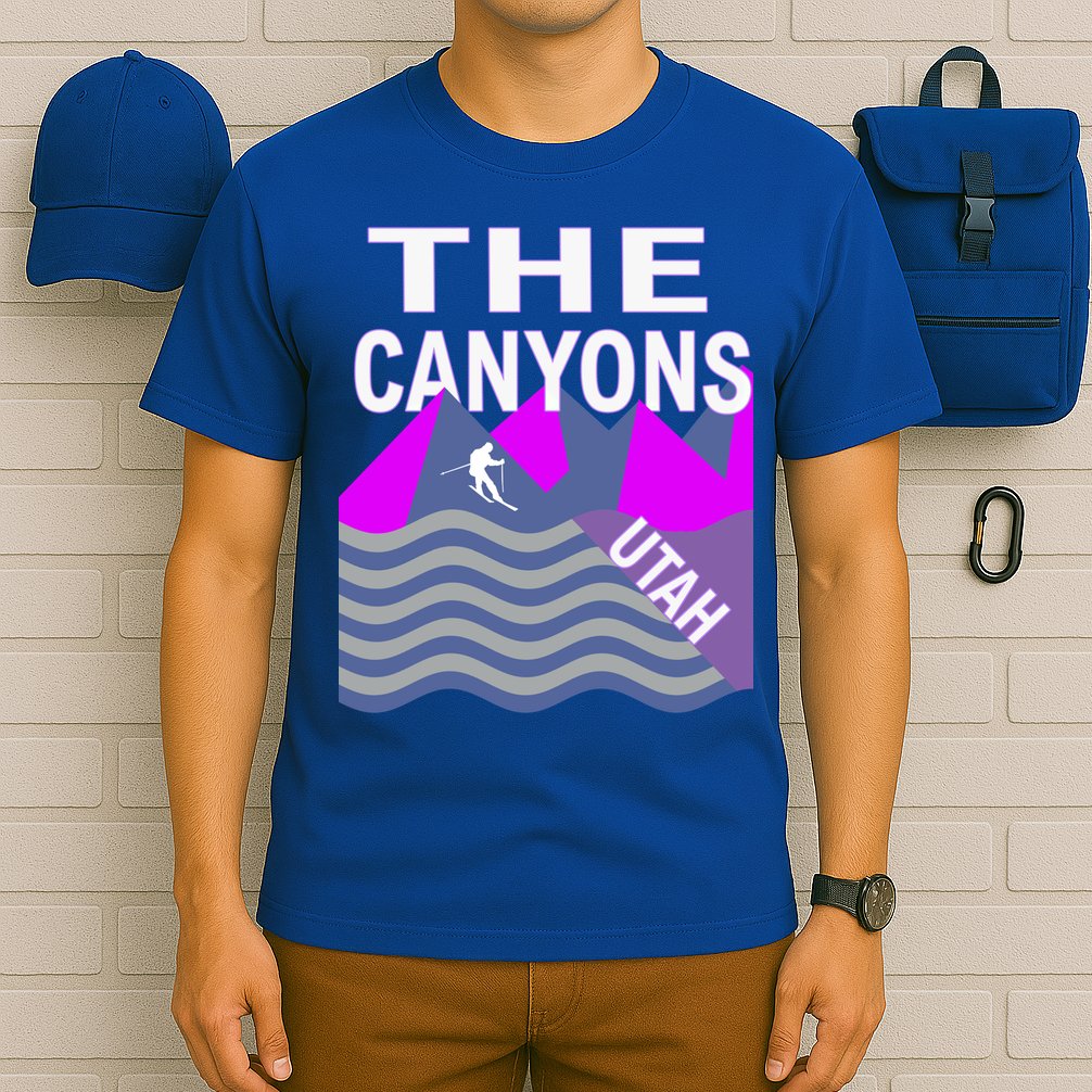 The Canyons Utah Usa Ski Resort Snowboarding Skiing Funny Gift T-Shirt