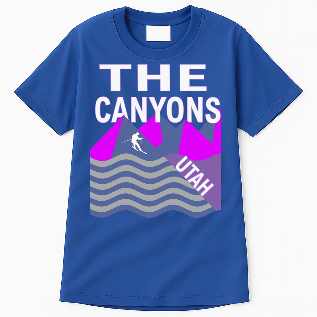 The Canyons Utah Usa Ski Resort Snowboarding Skiing Funny Gift Tall T-Shirt